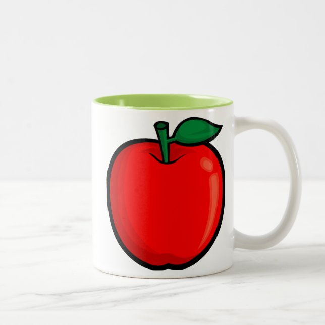 Tasse 2 Couleurs Apple ; Vert (Droit)