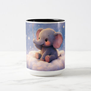 Tasse 2 Couleurs Apportez l'éléphant et les étoiles de minuit, deux