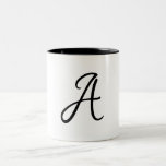 Tasse 2 Couleurs Appréciation de l'enseignant sur mesure initiale<br><div class="desc">Script Personnalisé Appréciation de l'enseignant initial Mug.</div>