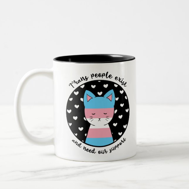 Tasse 2 Couleurs Appui Kitty de transsexuel (Gauche)