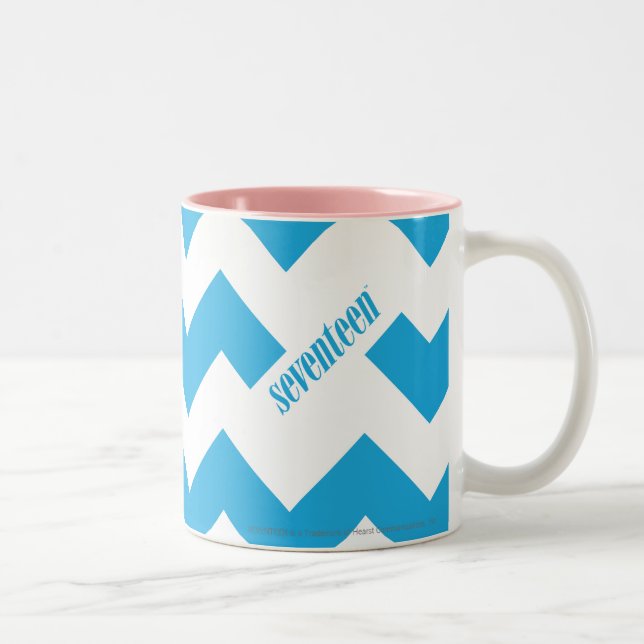Tasse 2 Couleurs Aqua de zigzag (Droit)