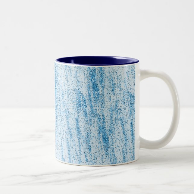 Tasse 2 Couleurs Aqua Parties scintillant Abstraite (Droit)