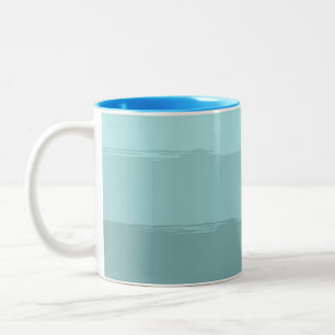 Tasse 2 Couleurs Aqua Turquoise Abstrait