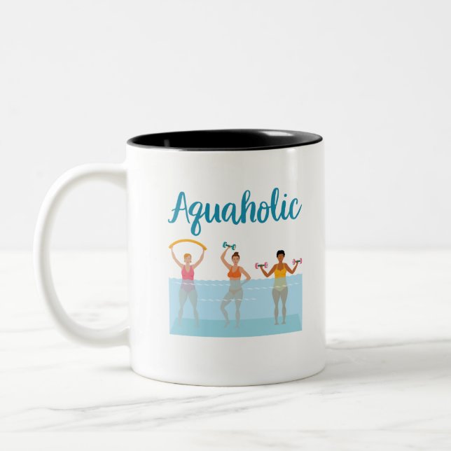 Tasse 2 Couleurs Aquaholic Water Aaérobic Femmes (Gauche)