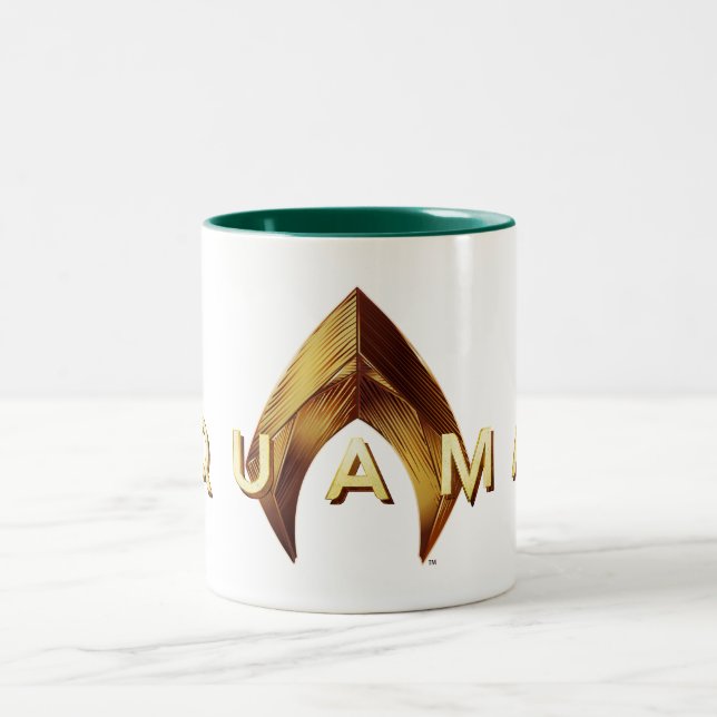 Tasse 2 Couleurs Aquaman | Logo Golden Aquaman (Centre)