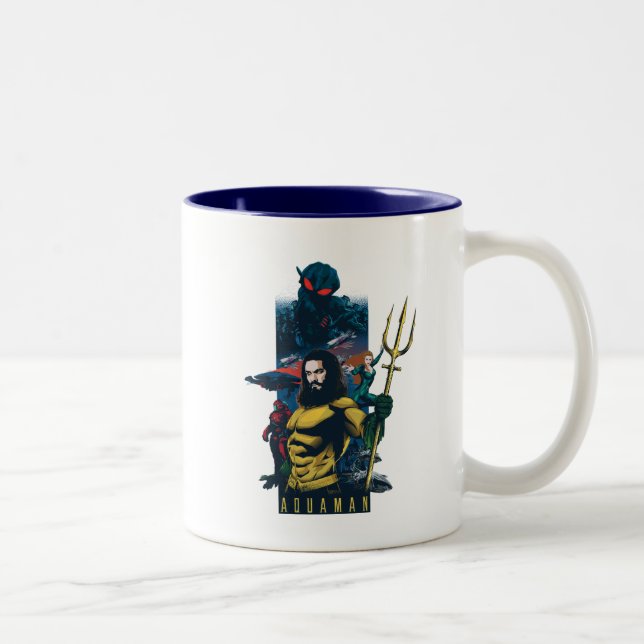 Tasse 2 Couleurs Aquaman | Orin, Mera et Black Manta Graphic (Droit)