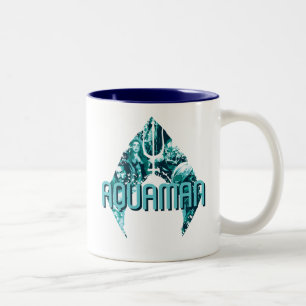 Tasse 2 Couleurs Aquaman   Orin, Mera, Orm & Manta Noir En Symbole