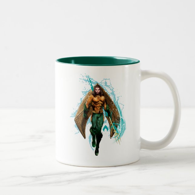 Tasse 2 Couleurs Aquaman | Prince Orin With Aquaman Logo (Droit)