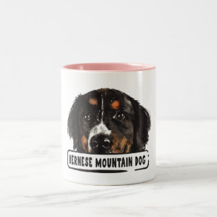 Tasse 2 Couleurs Aquarelle Bernese Mountain Dog