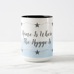 Tasse 2 Couleurs Aquarelle Bleu Accueil Et Hygge