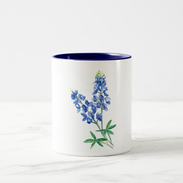 Tasse 2 Couleurs Aquarelle Bluebonnets (Centre)
