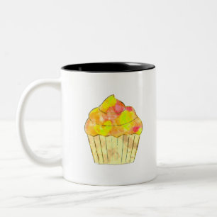 Tasse 2 Couleurs Aquarelle Cupcake Peinture