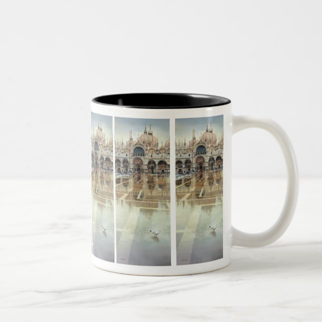 Tasse 2 Couleurs Aquarelle d'architecture "de palais de flottement" (Droit)