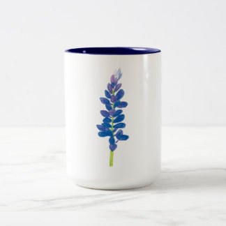 Tasse 2 Couleurs Aquarelle de lupin d'arroyo