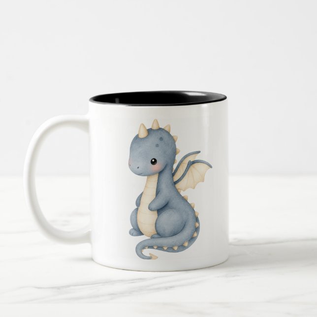 Tasse 2 Couleurs Aquarelle dragons (Gauche)