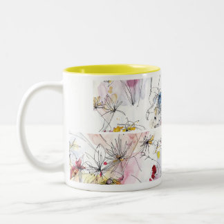 Tasse 2 Couleurs Aquarelle florale Thé artistique