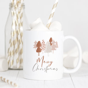 Tasse 2 Couleurs Aquarelle mignonne Script moderne Boho sapin de No