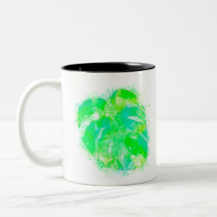 Tasse 2 Couleurs Aquarelle Monstera