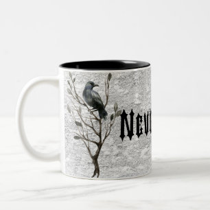 Tasse 2 Couleurs Aquarelle Raven plus jamais