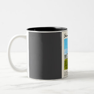 Tasse 2 Couleurs Aquarelle Vintage Stonehenge Voyage