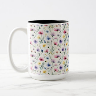 Tasse 2 Couleurs Aquarelles Florales