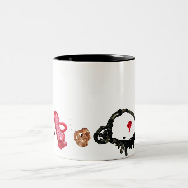 Tasse 2 Couleurs Araignée avec du lait et le biscuit (Centre)