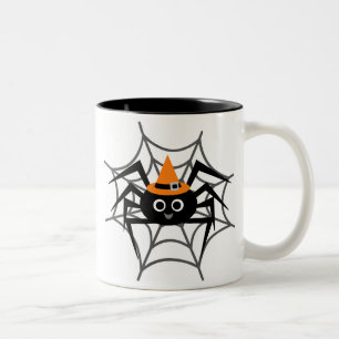 Tasse 2 Couleurs Araignée d'Halloween en maillots et cadeaux Web