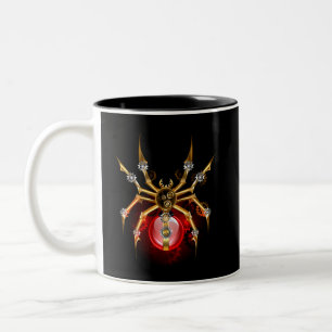 Tasse 2 Couleurs Araignée en vapeur noire