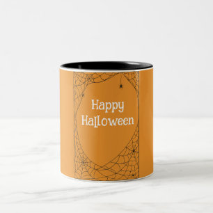 Tasse 2 Couleurs Araignées Halloween Noir Orange