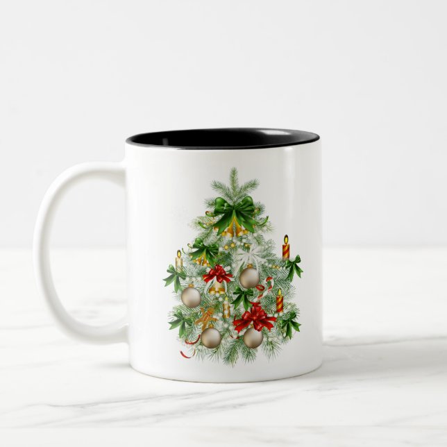 Tasse 2 Couleurs Arbol de Navidad (Gauche)
