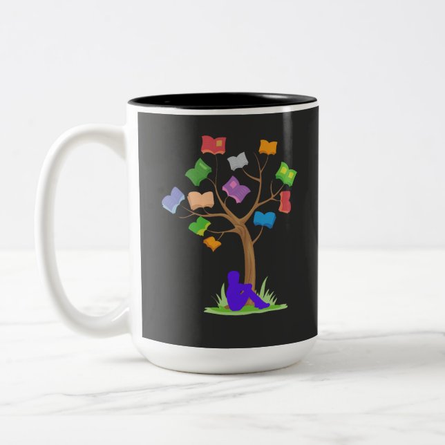 Tasse 2 Couleurs Arborescence du livre - Bibliothèque (Gauche)
