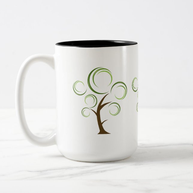 Tasse 2 Couleurs Arbre Abstrait (Gauche)