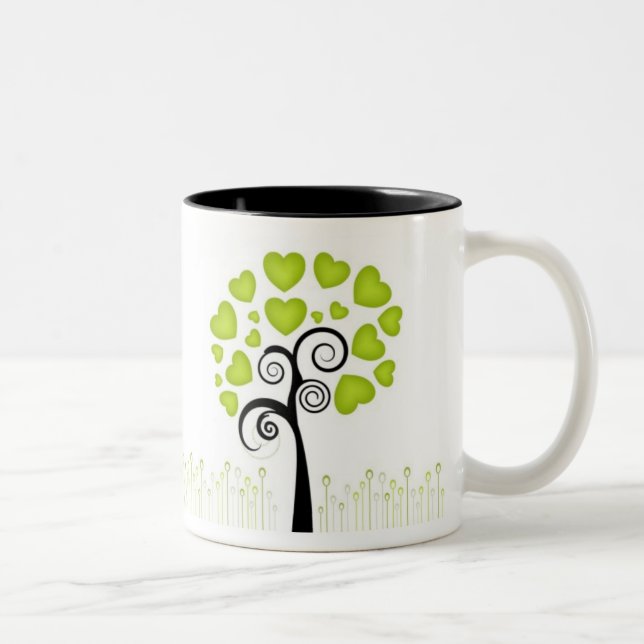 Tasse 2 Couleurs Arbre d'amour (Droit)