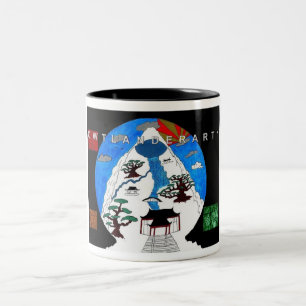 Tasse 2 Couleurs arbre de bonsi - customisé