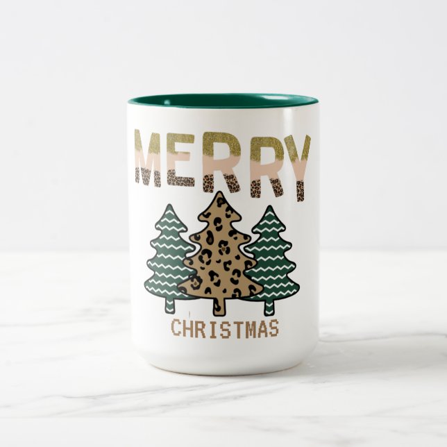 Tasse 2 Couleurs Arbre de Noël (Centre)