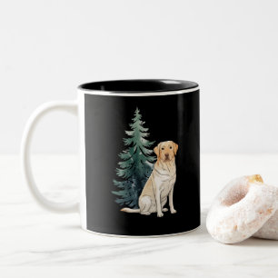 Tasse 2 Couleurs Arbre de Noël Chien Fête Amoureux de Chien Xmas