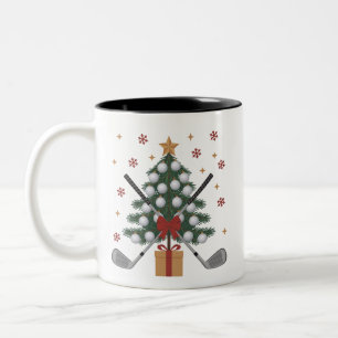 Tasse 2 Couleurs Arbre de Noël Équipement de Golf Noël Golf