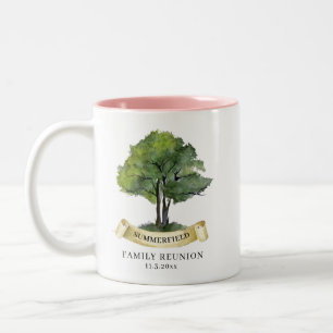 Tasse 2 Couleurs Arbre de Réunion de Famille Cadeau Personnalisé au