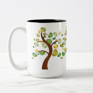 Tasse 2 Couleurs Arbre des coeurs d'automne
