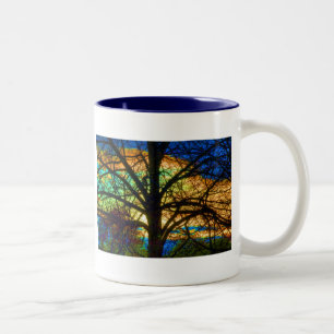 Tasse 2 Couleurs Arbre en verre souillé