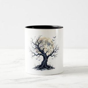 Tasse 2 Couleurs Arbre Hanté Sous la Pleine Lune