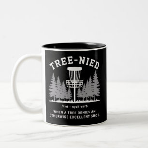 Tasse 2 Couleurs Arbre Nied Disc Golf Drôle Stupide Tree-nied