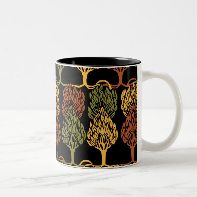 Tasse 2 Couleurs Arbres couleur automne (Droit)
