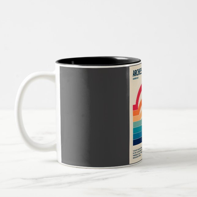 Tasse 2 Couleurs Arches National Park Travel (Gauche)