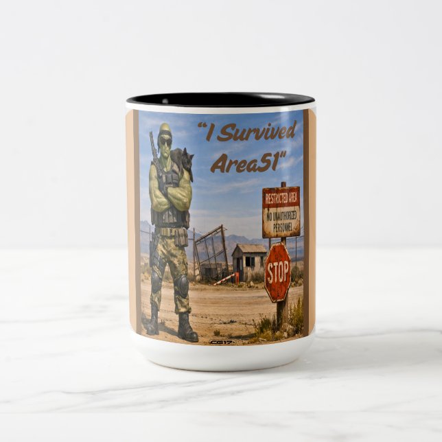 Tasse 2 Couleurs Area 51 Ufos (Centre)