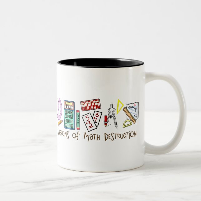 Tasse 2 Couleurs Armes de destruction de maths (Droit)