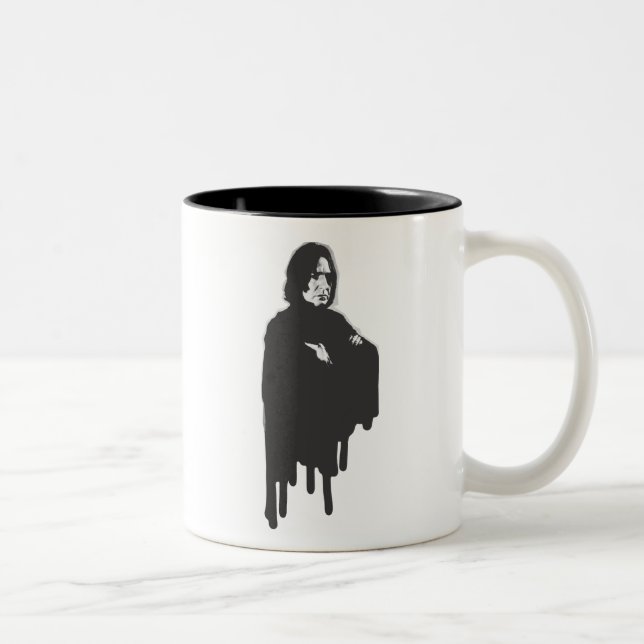 Tasse 2 Couleurs Armoiries de Snape Severus croisées B-W (Droit)