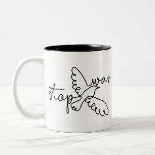 Tasse 2 Couleurs Arrêter la guerre