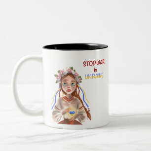 Tasse 2 Couleurs arrêter la guerre en Ukraine