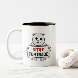 Tasse 2 Couleurs Arrêter le commerce de fourrures Sad Ours Polaire